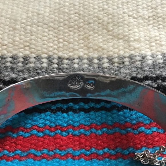 Vintage Sterling Silver 925 Bangle with Symbols - Picture 8 of 8